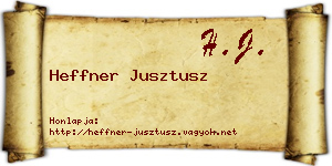 Heffner Jusztusz névjegykártya
